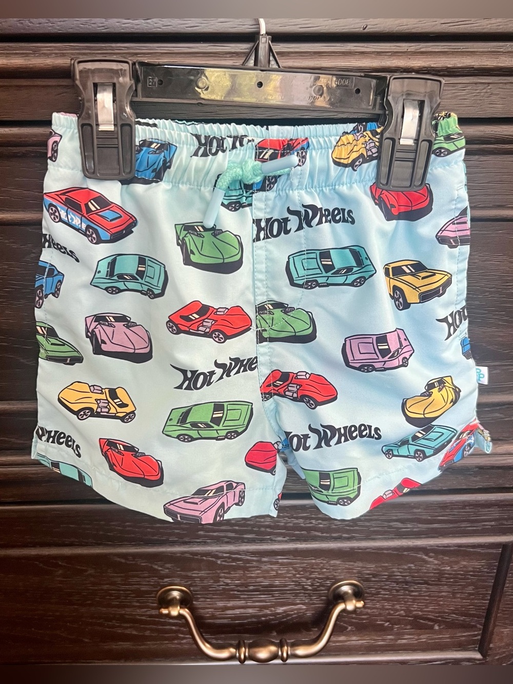 Posh Peanut x Hot Wheels Light Blue Swim Shorts